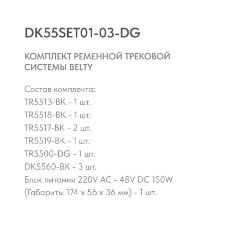 Трек-система Denkirs DK55SET01-03-DG  фото 2